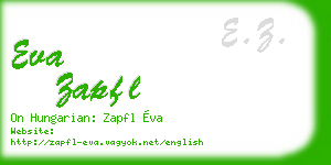 eva zapfl business card